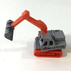 1980 Matchbox Excavator MC21 Silver & Red 1:64 Vintage Construction Vehicle